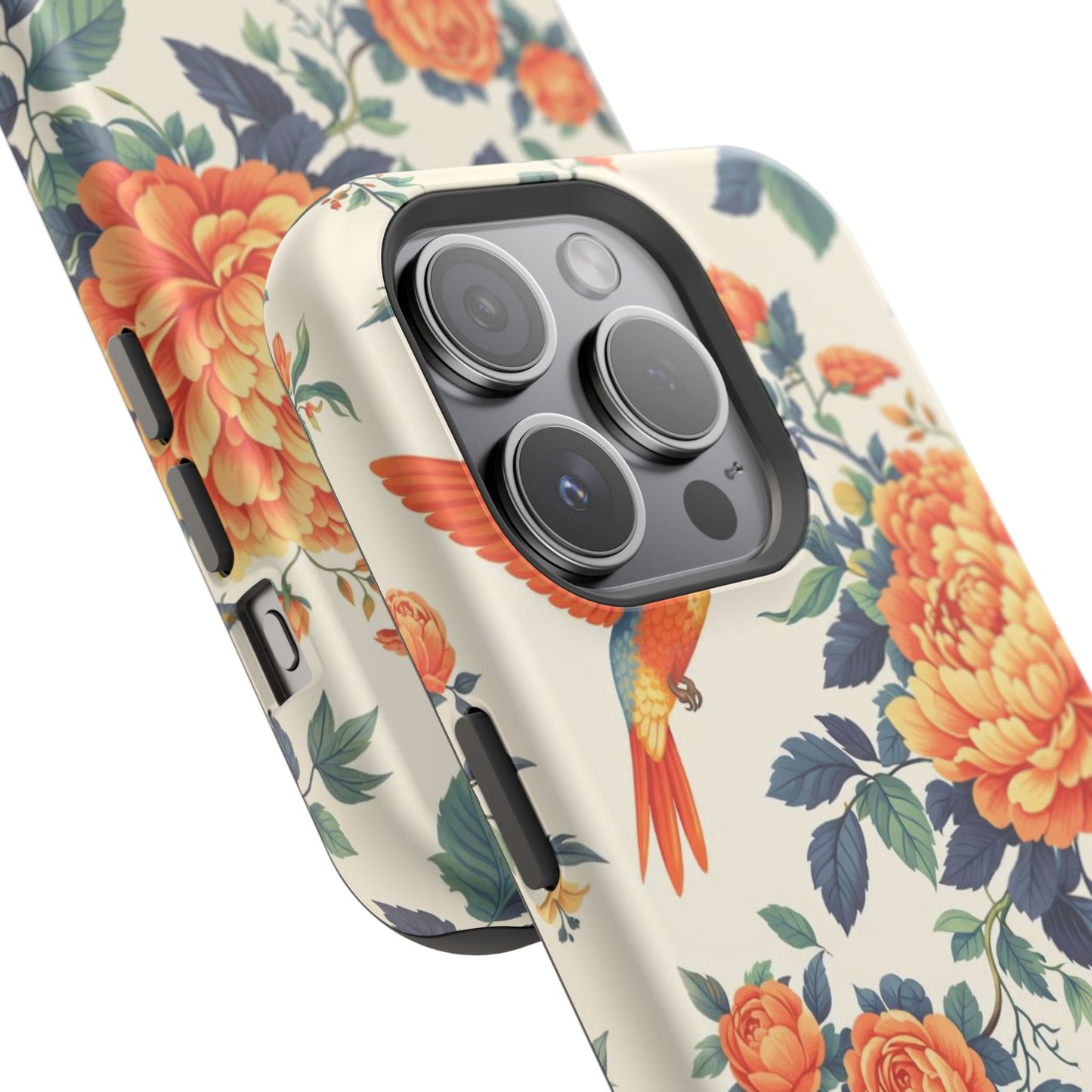 Floral Hummingbird Magnetic Phone Case — Impact-Resistant Protective Cover