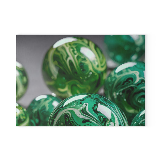 Artistic Glass Cutting Board with Marble Effect, Home Decor, Kitchen Gif