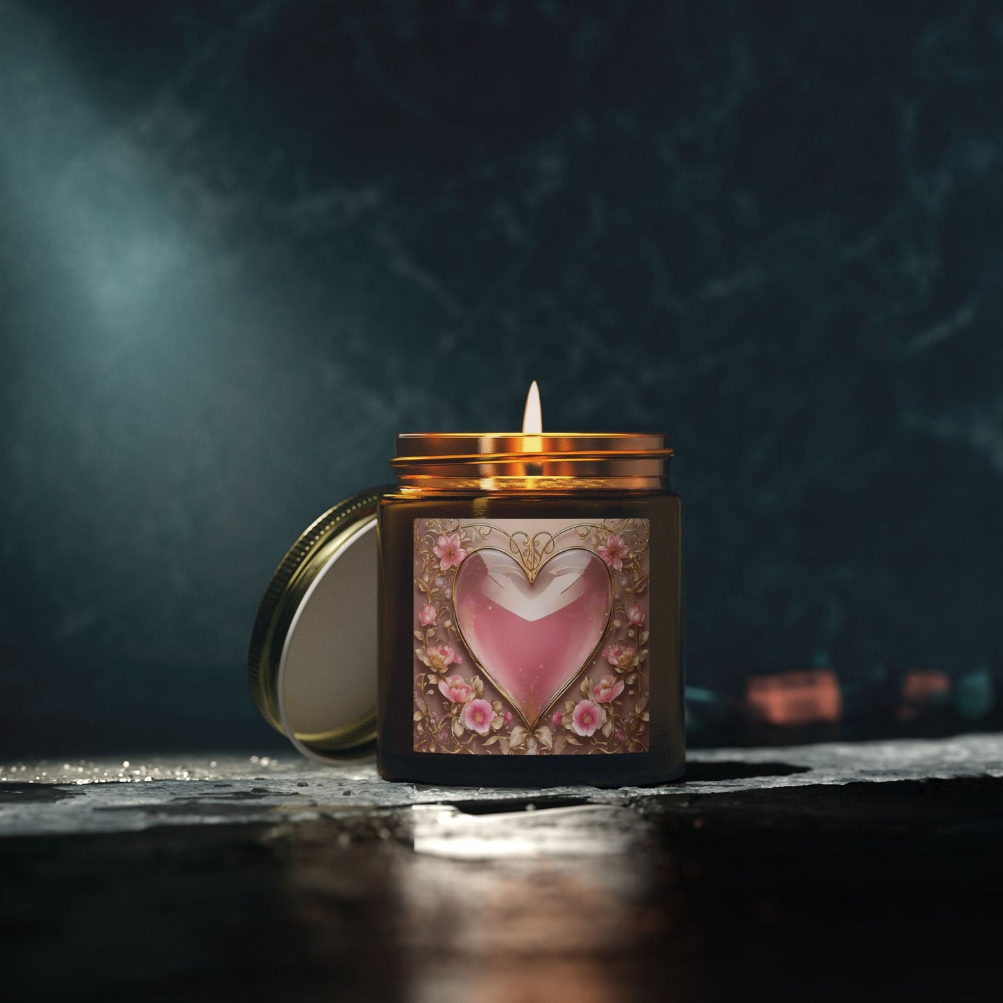 Coconut Apricot Heart Scented Candle (4oz/9oz)