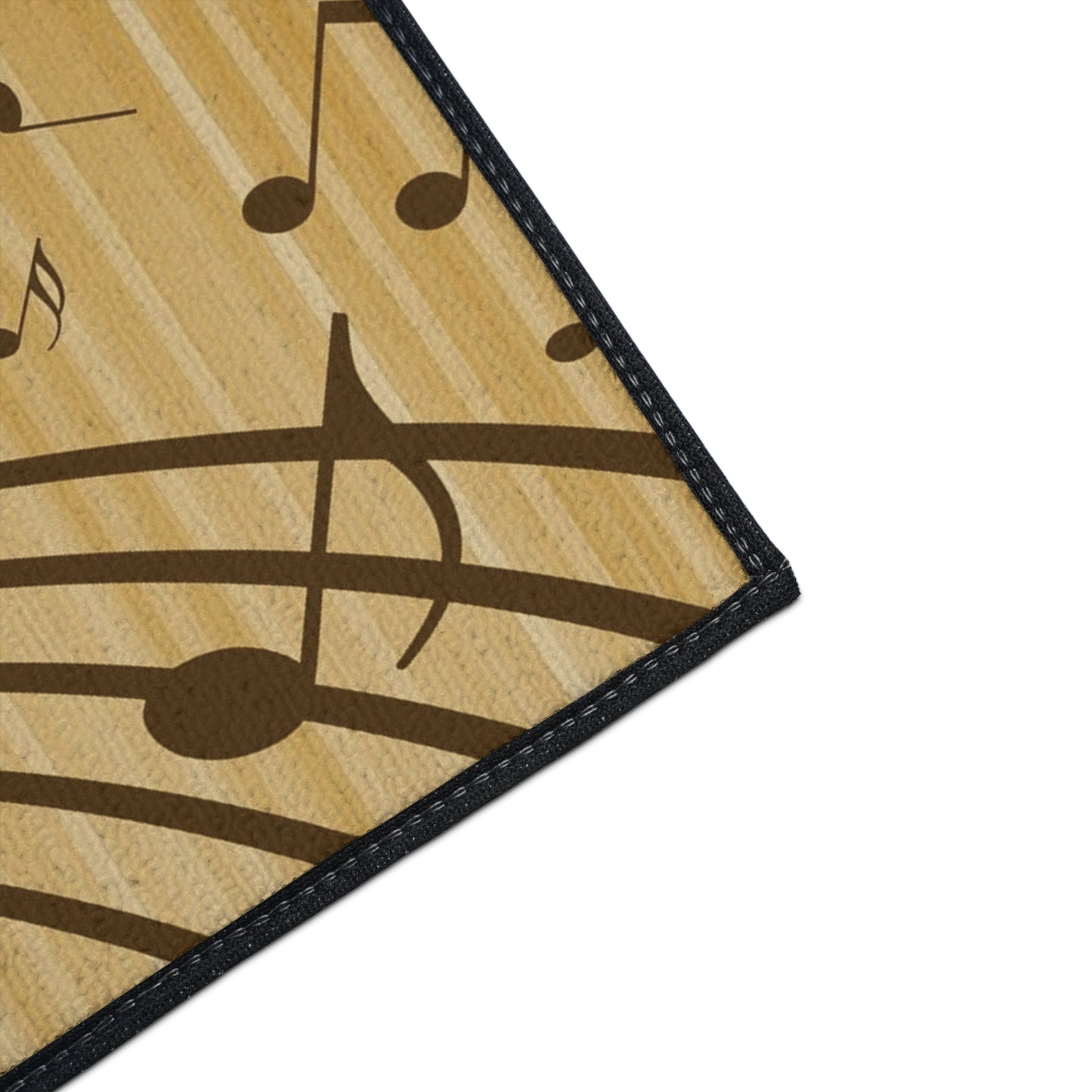 Music Notes Heavy-Duty Floor Mat — Non-Slip Musical Entry/Studio Rug