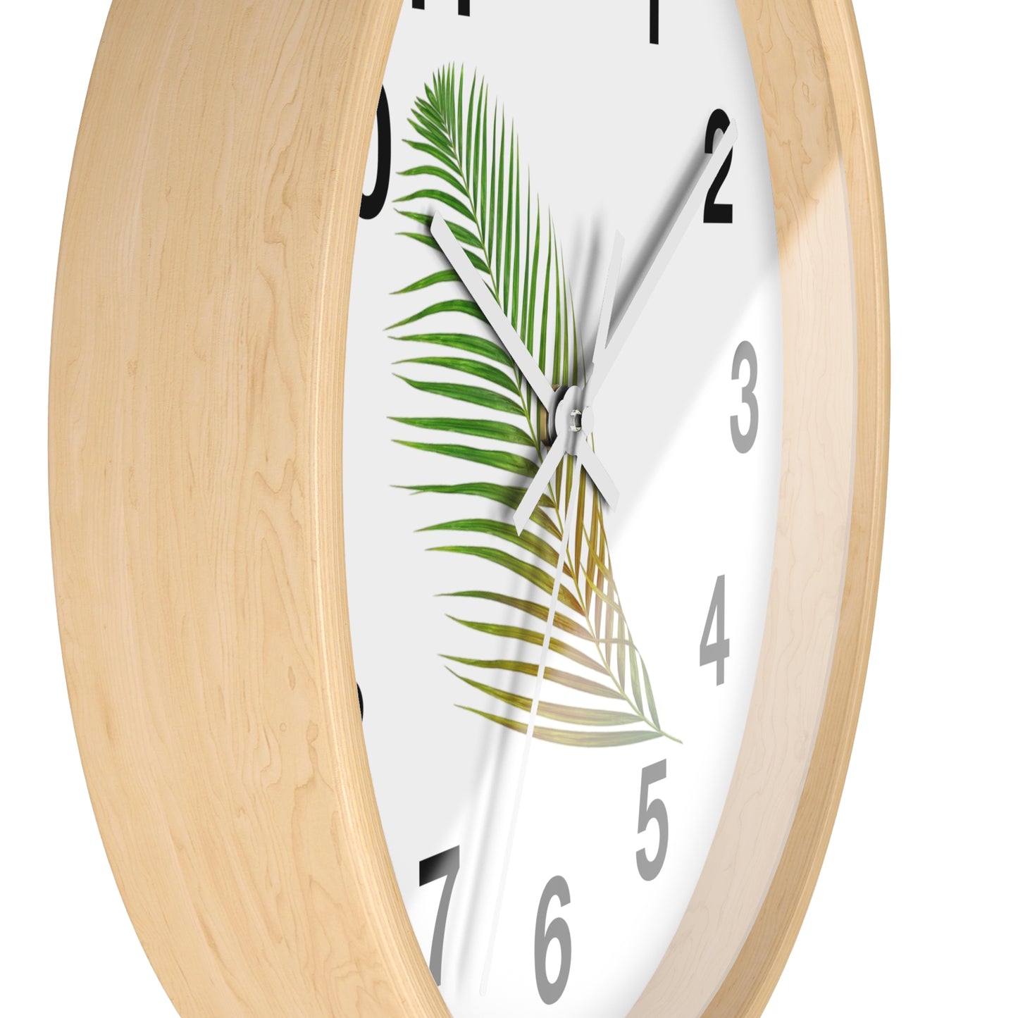 Tropical Palm Leaf Wall Clock – Minimal Botanical Home Decor