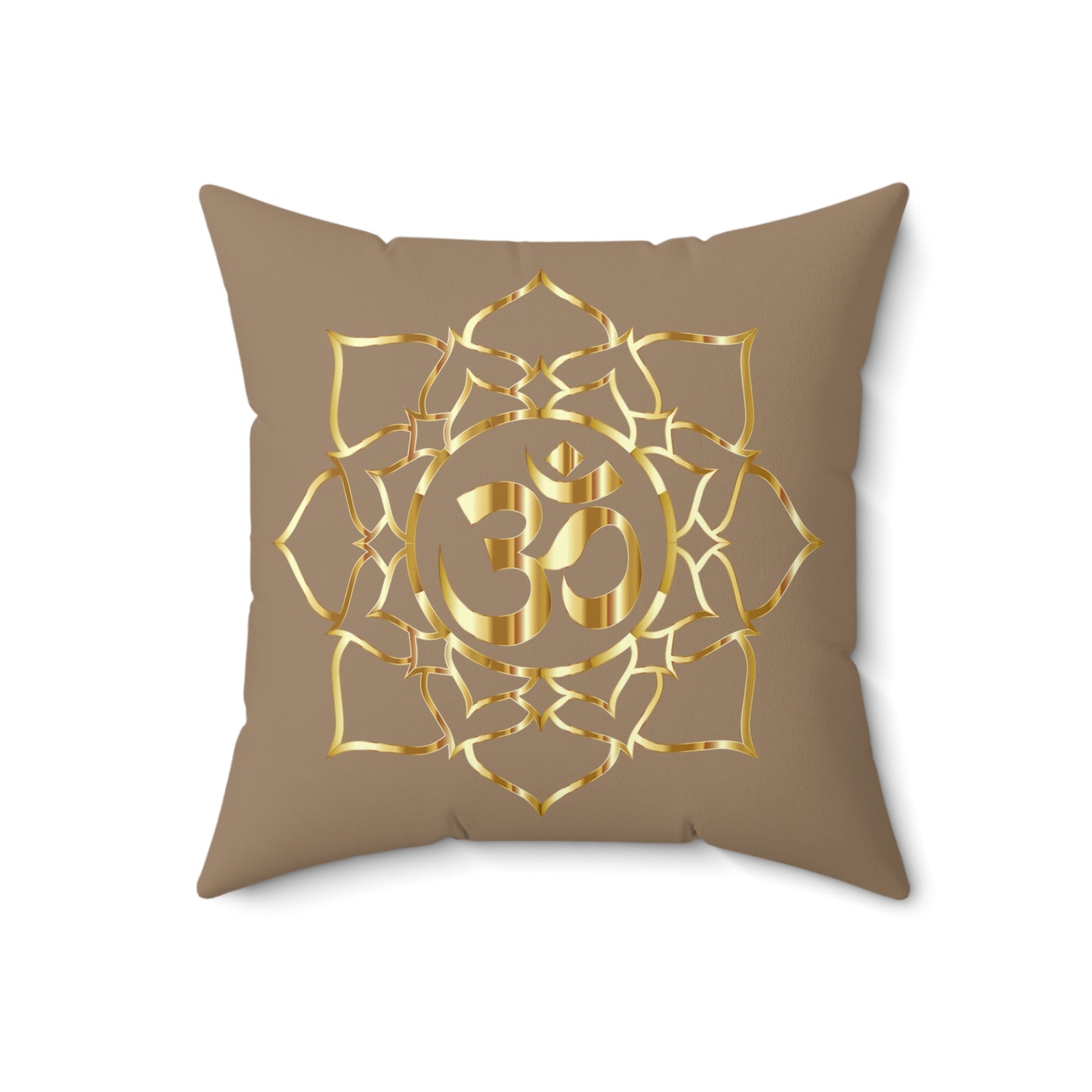 Spun Polyester Decorative Pillow, Om Symbol Home Decor, Meditation Cushion, Yoga Studio Accent, Spiritual Gift Idea