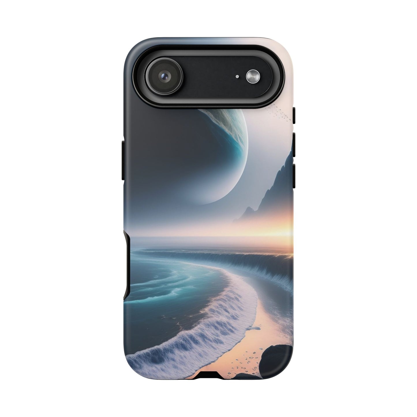 Galaxy Ocean Phone Case — Surreal Planet Beach Tough Case