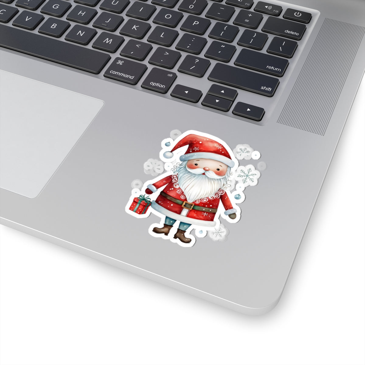 Santa Claus Kiss-Cut Sticker — Cute Christmas Santa Laptop Decal