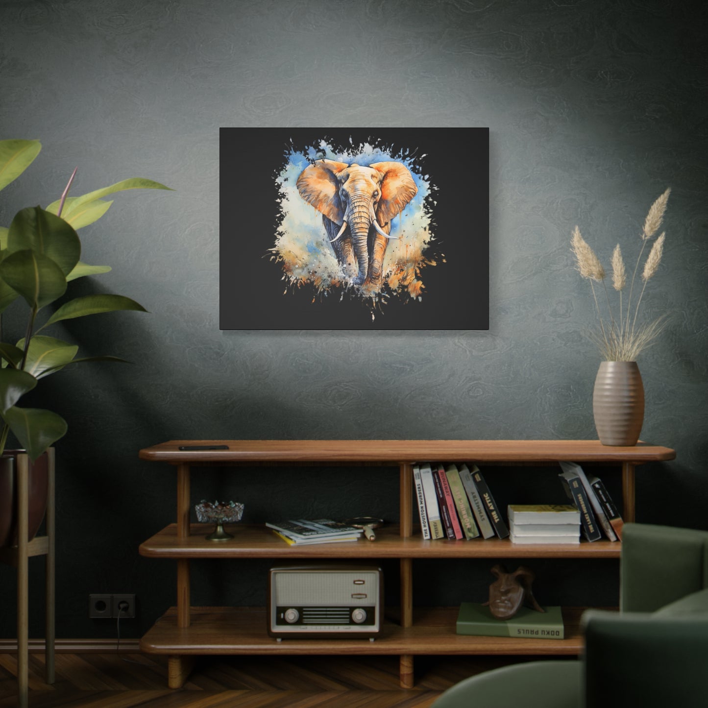 Matte Canvas, Stretched, 1.25" - Elephant