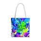 Vibrant Abstract Tote Bag Colorful Shopping Bag, Beach Tote