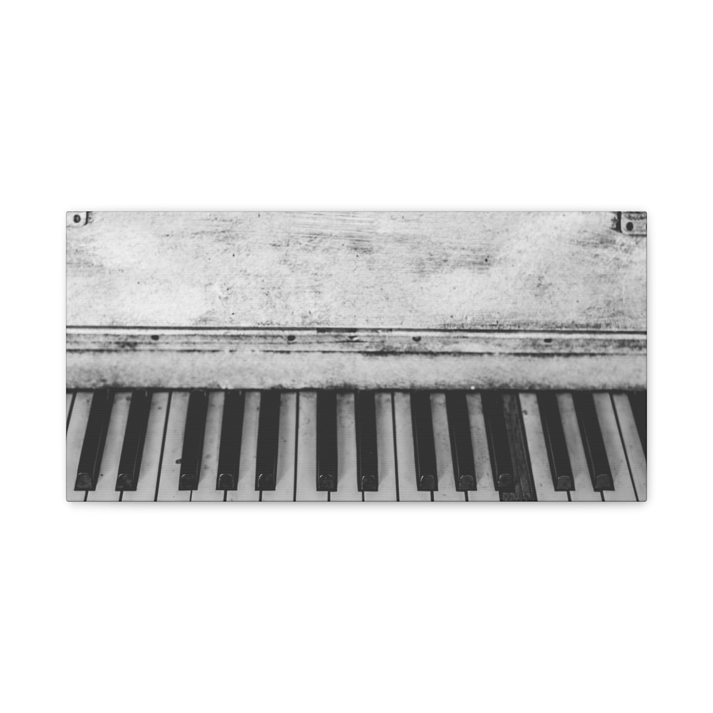 Vintage Piano Keys Matte Canvas Print