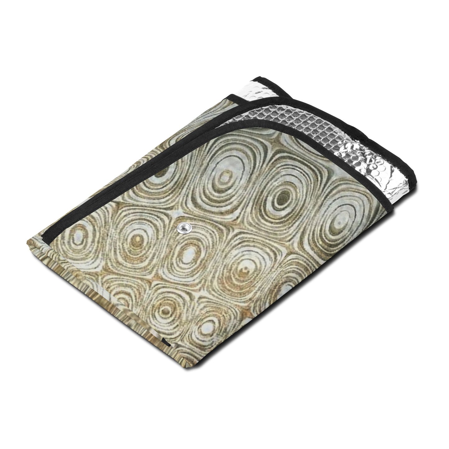 Car Sun Shade — Neutral Mandala Pattern Auto Windshield Protector