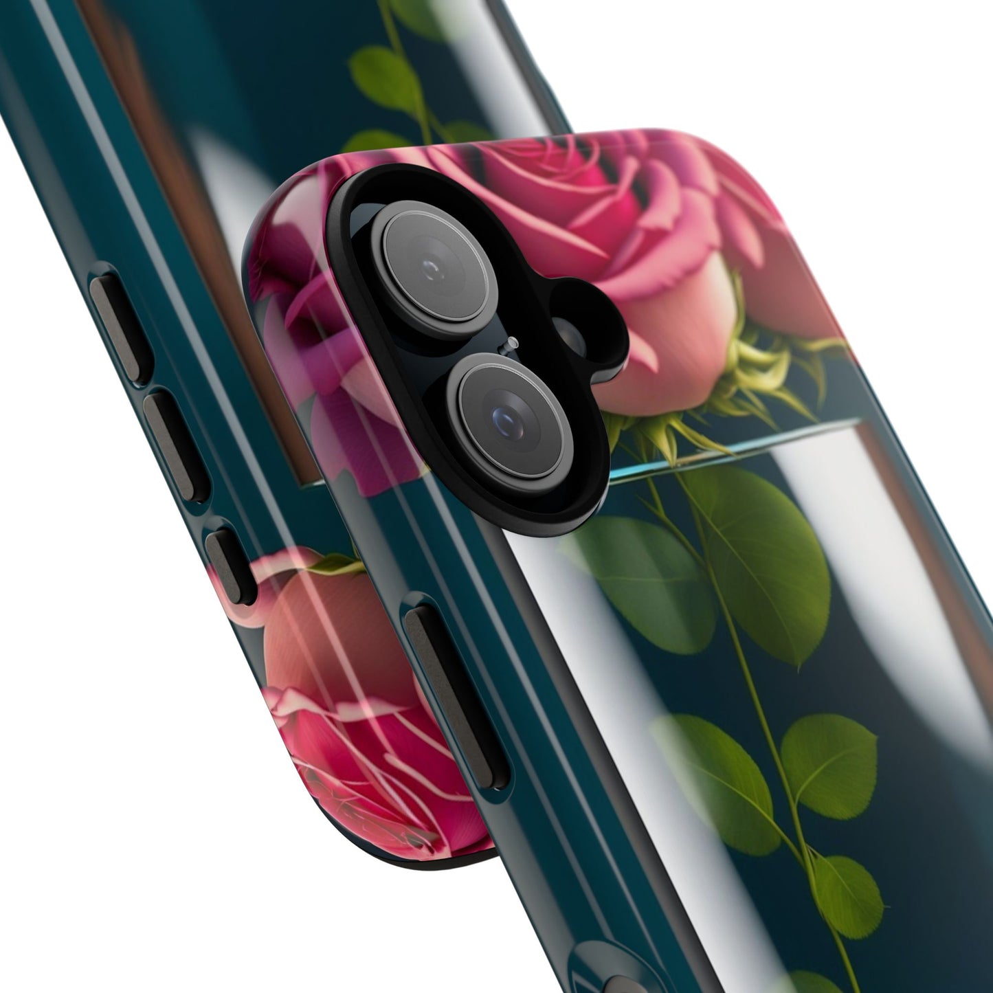 Penguin in a Glass Floral Tough Phone Case — Cute Protective Phone Cover