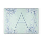 Personalized Floral Monogram Glass Cutting Board, Kitchen Decor, Gift for Her, Wedding Gift, Housewarming Gift, Custom Cutting Board