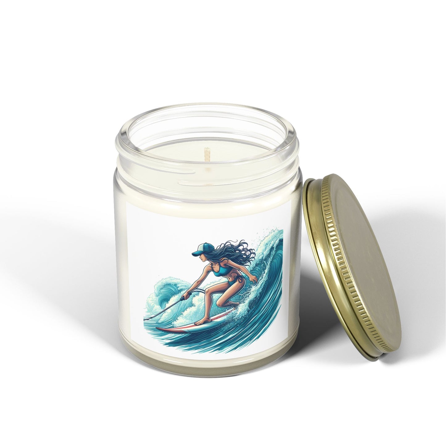 Scented Candles, Coconut Apricot Wax (4oz, 9oz) - Surfer