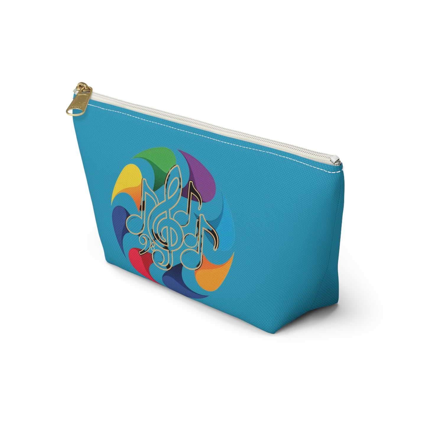 Music Notes Accessory Pouch — Colorful Treble Clef Cosmetic Bag