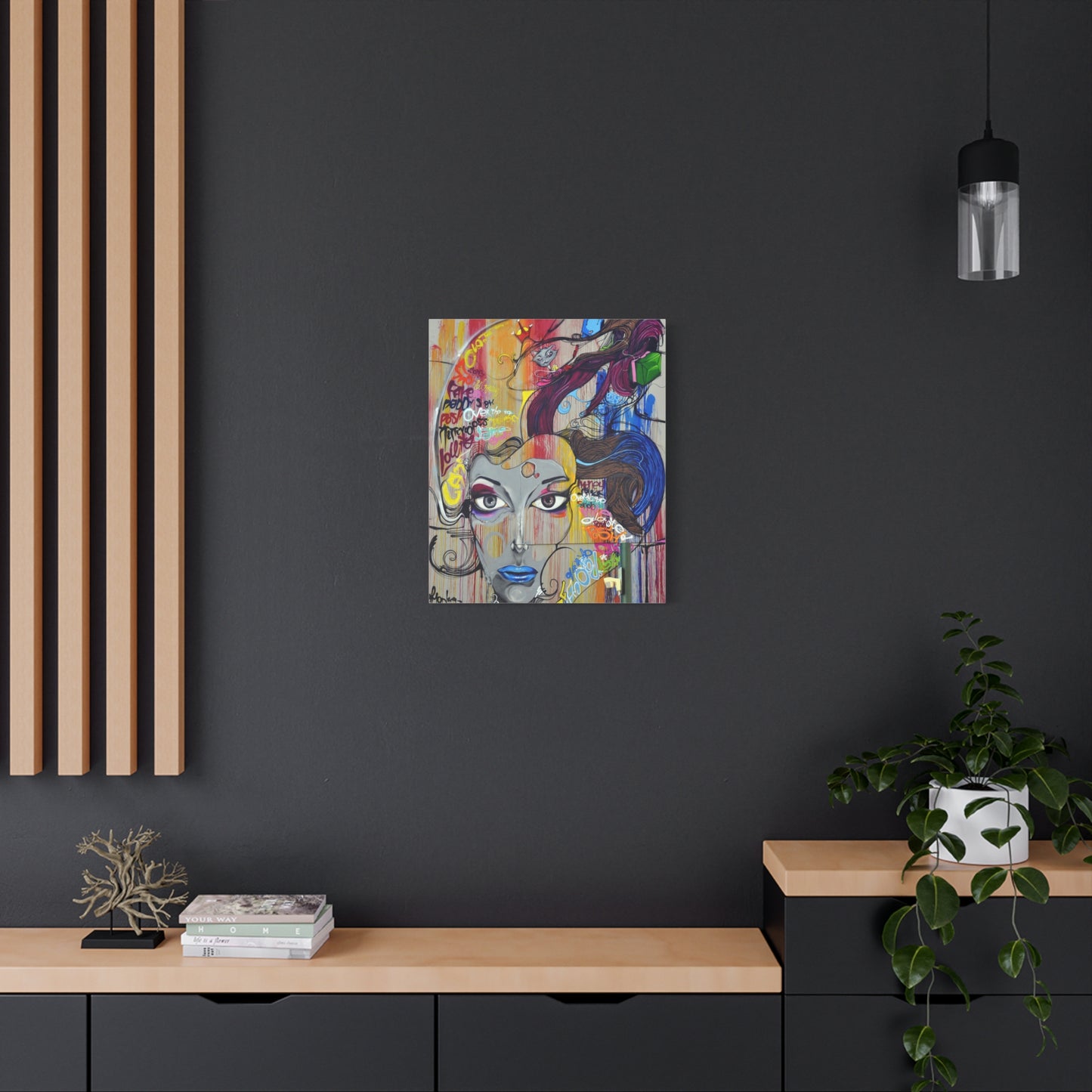 Colorful Graffiti Portrait Canvas
