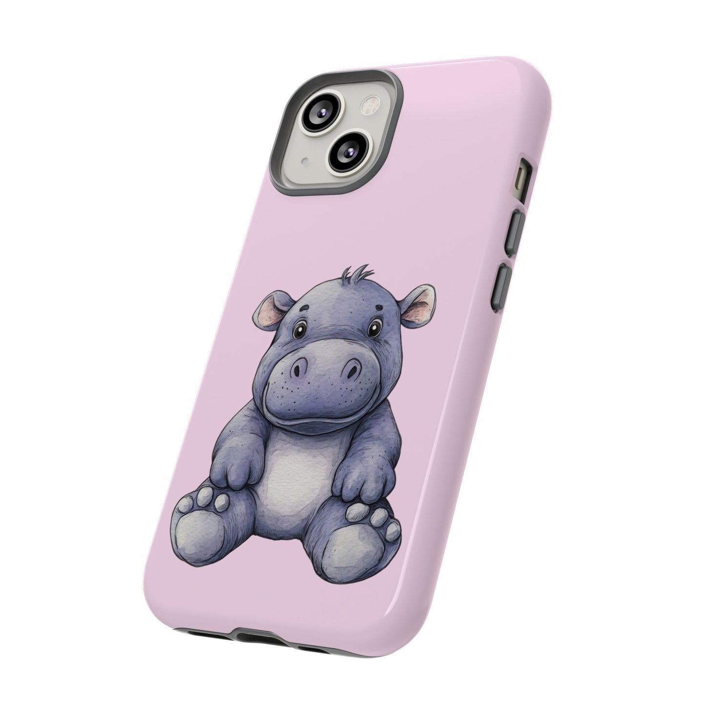 Cute Hippo Phone Case - Tough Cases, Animal Phone Cover, Kawaii Accessories, Gifts for Kids, Unique Tech Gear