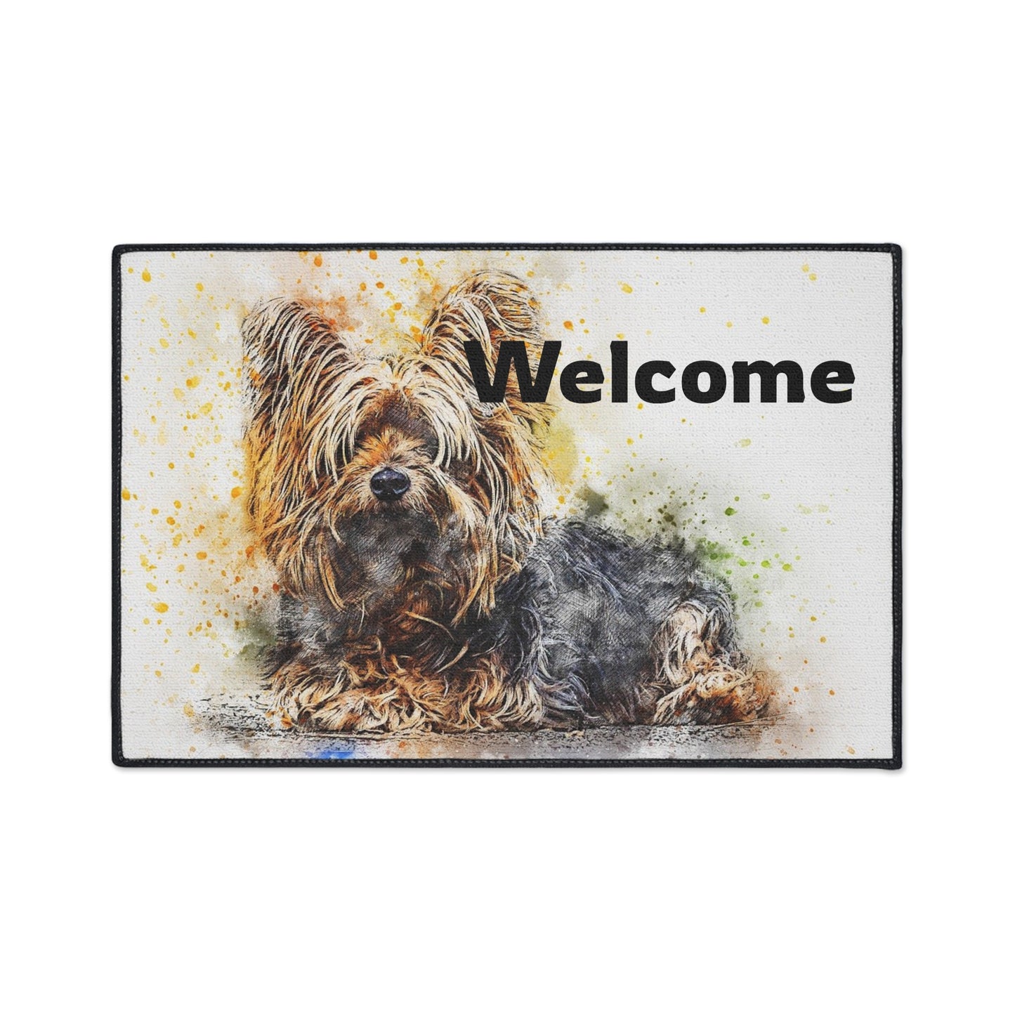 Yorkshire Terrier Welcome Floor Mat — Heavy Duty Non-Slip Doormat