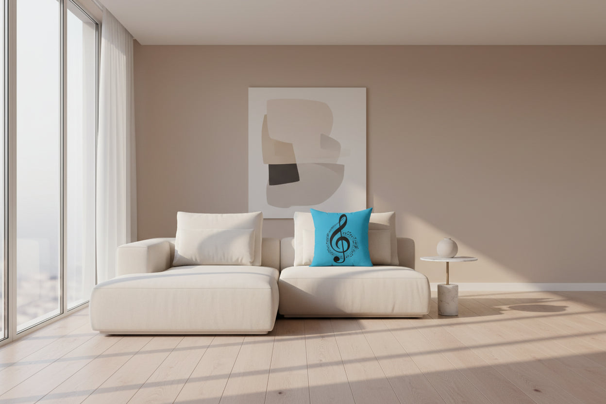 Musical Notes Decorative Pillow