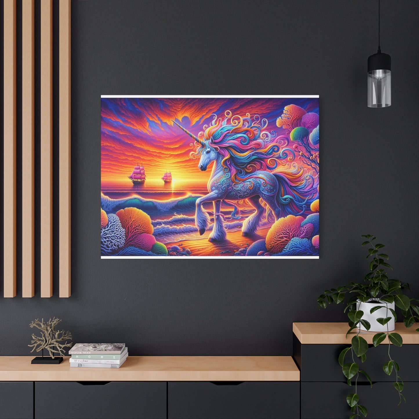 Matte Canvas, Stretched, 1.25"  Unicorn