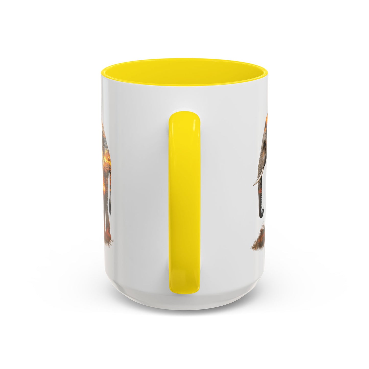 Elegant Elephant Accent Coffee Mug - Nature Lover Gift, Animal Lover Mug