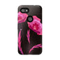 Floral iPhone Case | Tough Cases with Pink Poppy Design, Elegant Flower Phone Cover, Gift for Her, Spring Accessories, Chic Tech