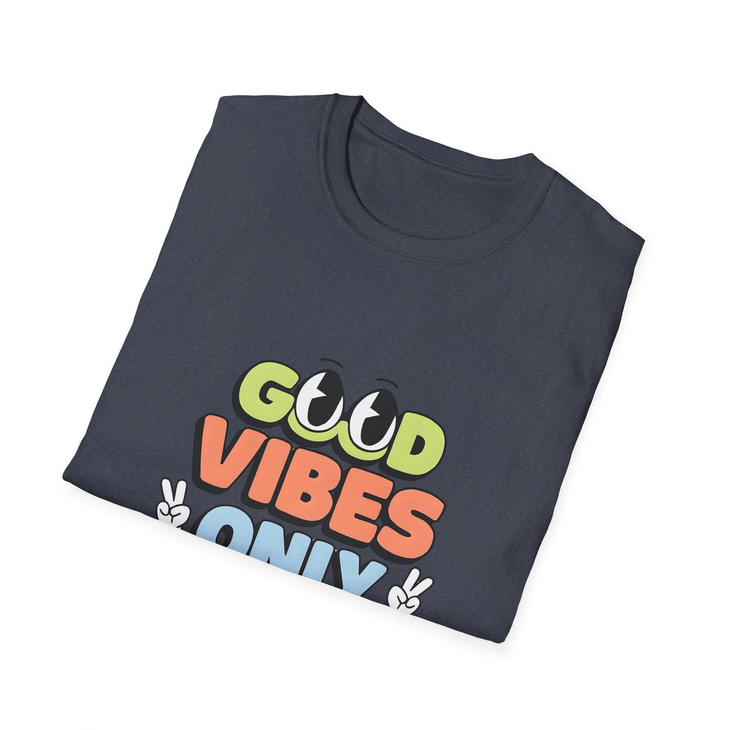 Good Vibes Only T-Shirt — Retro Smiley Graphic Tee