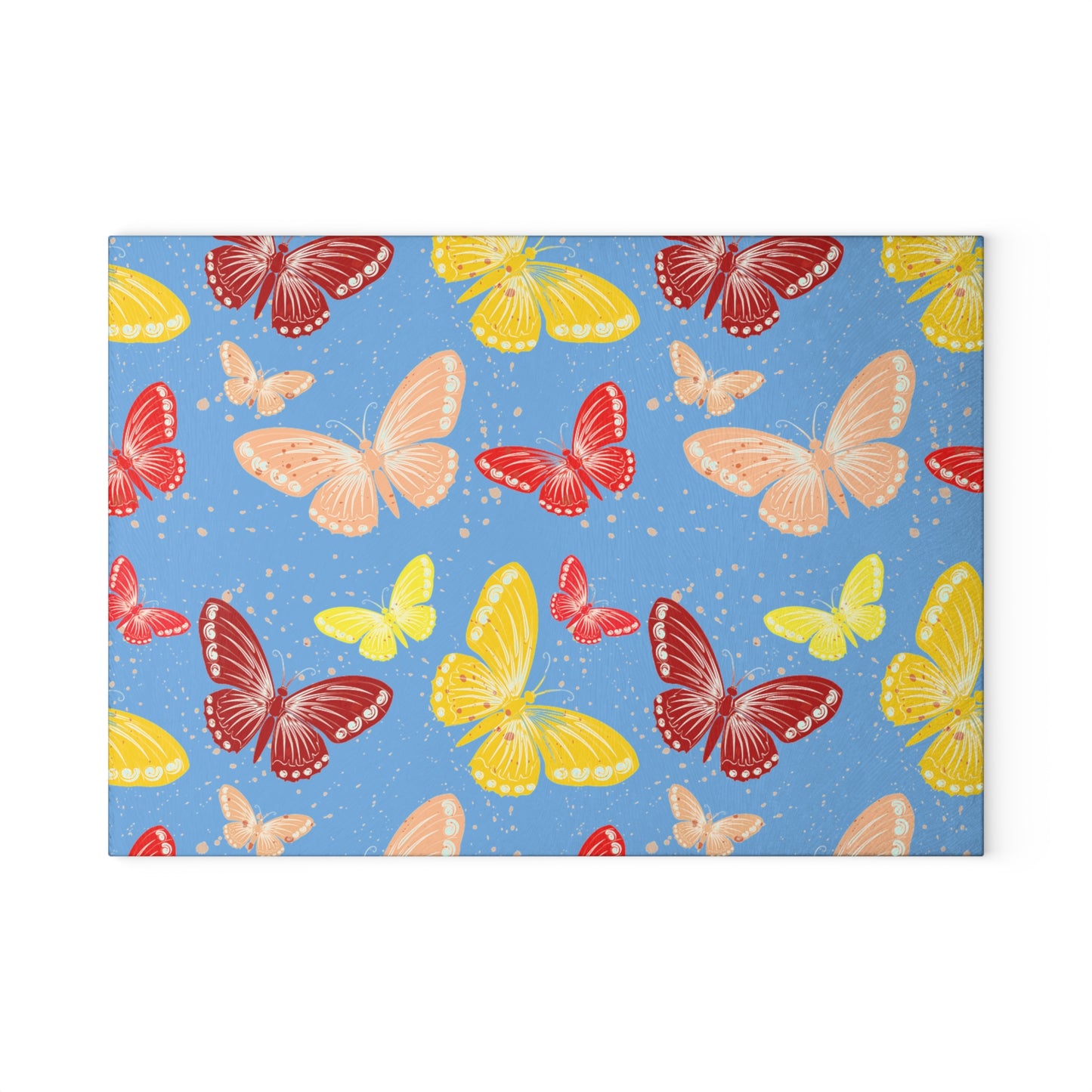 Butterfly Pattern Glass Cutting Board for Kitchen Decor
