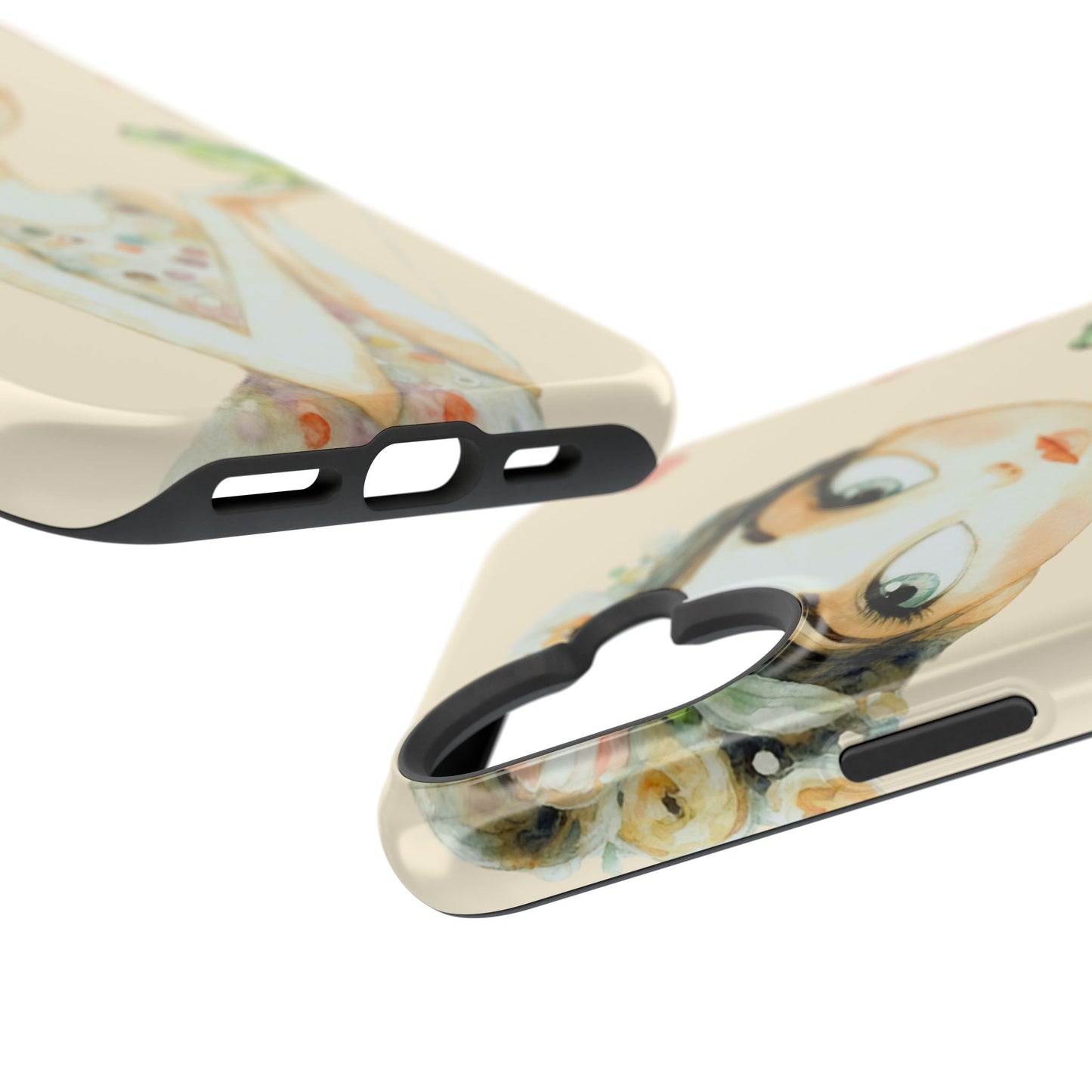 Whimsical Girl with Frog Magnetic Impact Phone Case