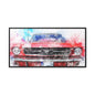 Matte Canvas, Framed Mustang Car