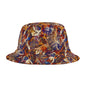 Abstract Swirl Bucket Hat — Colorful Psychedelic All-Over-Print