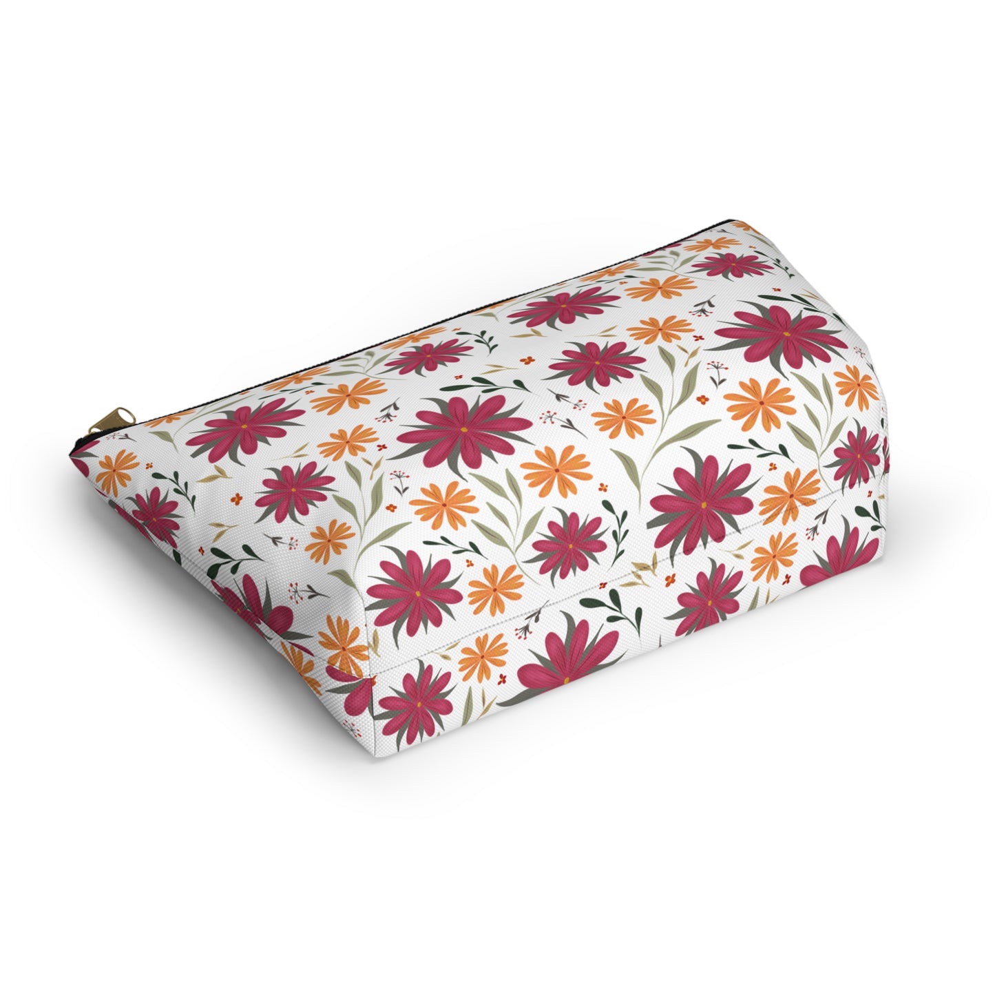 Floral Accessory Pouch - Ideal Travel Makeup Bag, Toiletry Organizer, Gift for Her, Eco-Friendly, Everyday Essentials