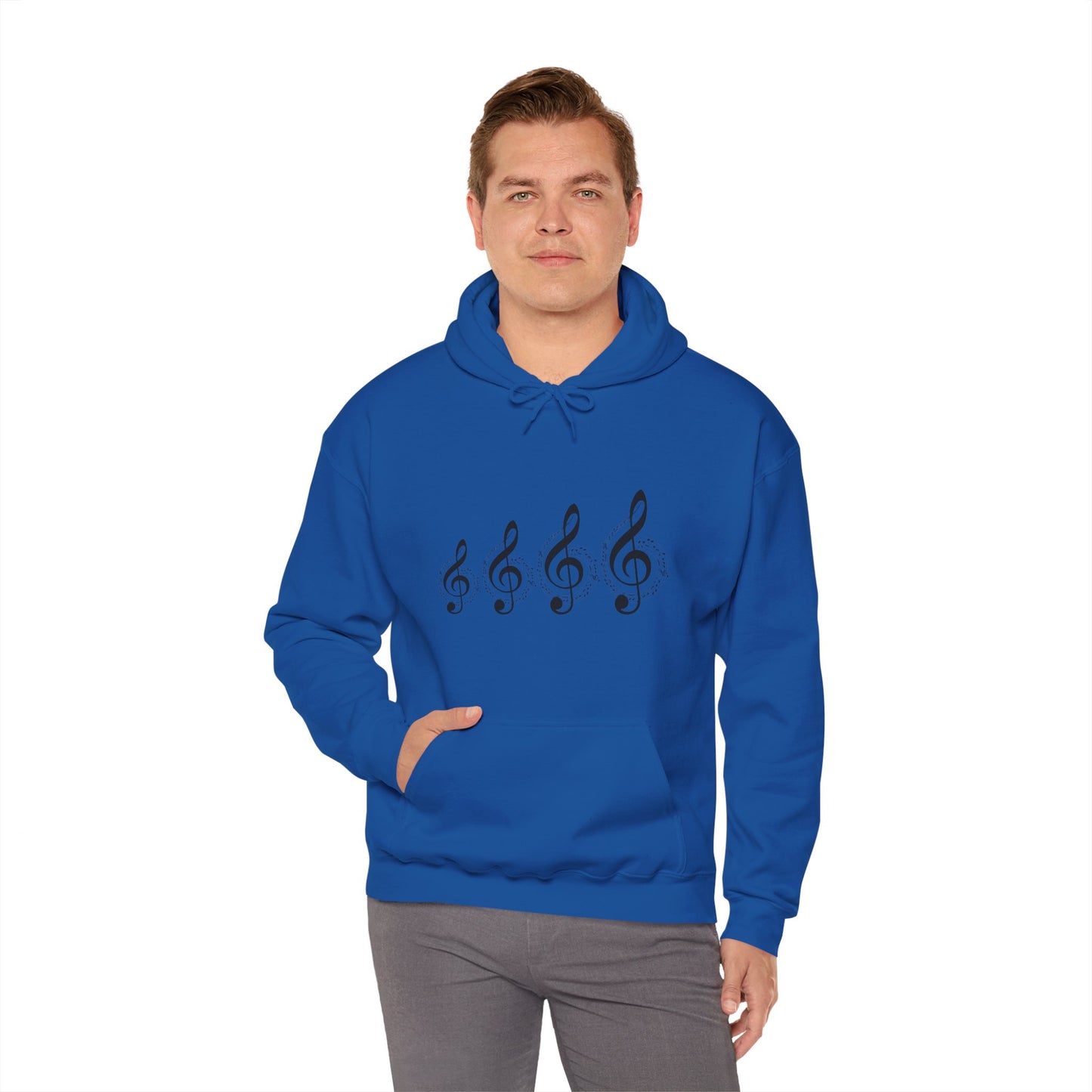 Treble Clef Hoodie – Minimal Music Note Graphic Sweatshirt for Musicians