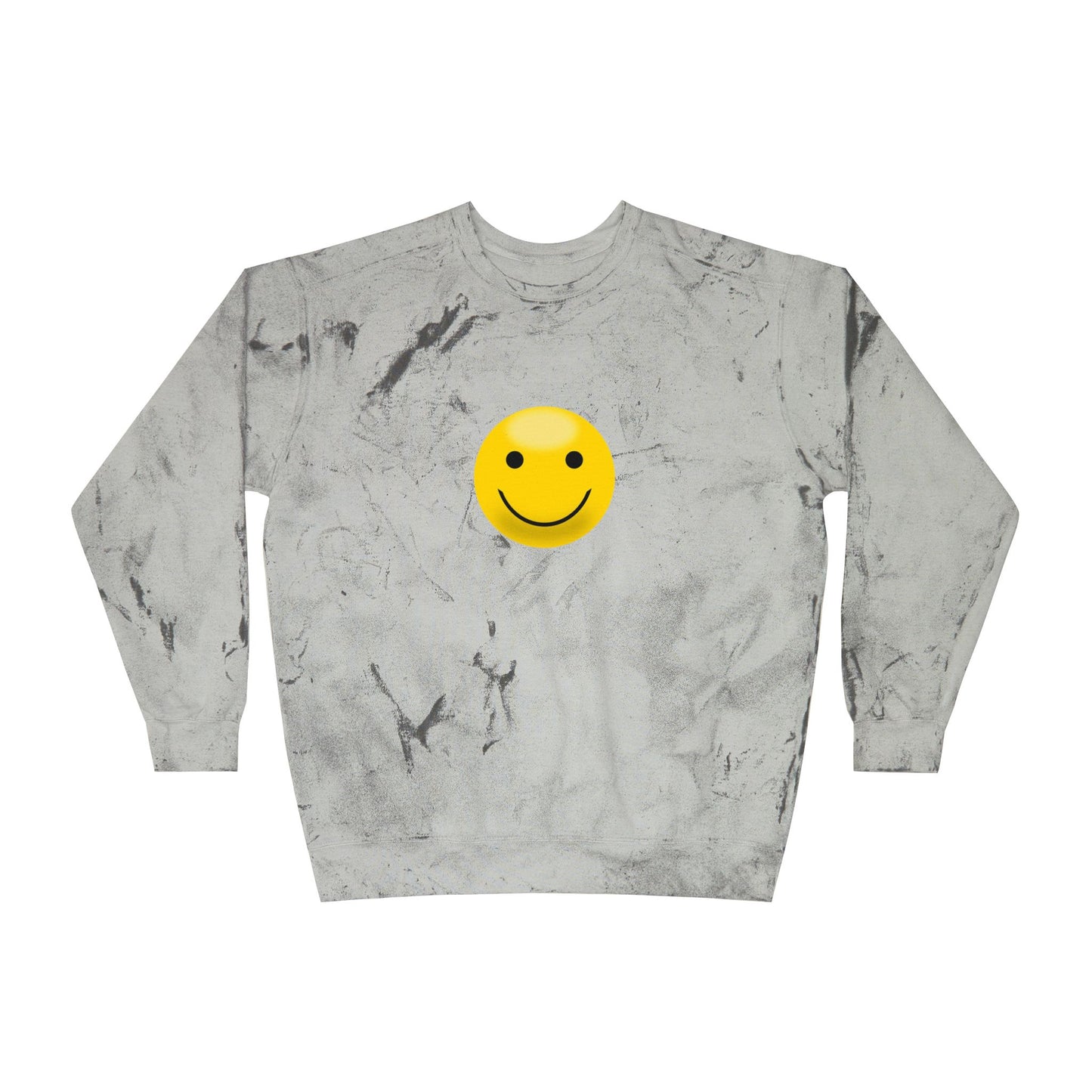 Cheerful Tie-Dye Crewneck Sweatshirt | Smiley Face Unisex Sweatshirt