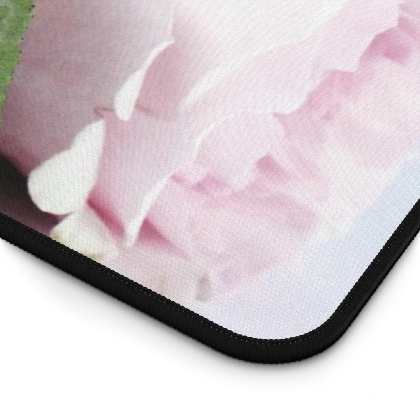 Floral Rose Desk Mat — Pink Peony Bouquet Mouse Pad for Office & Home