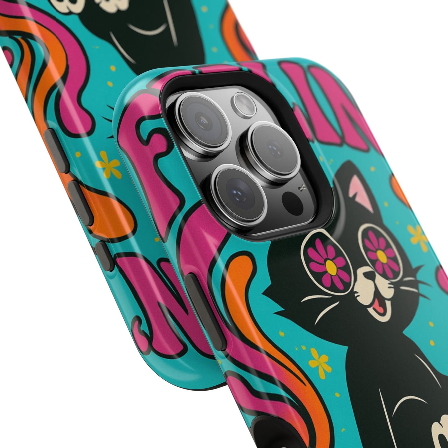 Groovy Cat Magnetic Impact-Resistant Phone Case