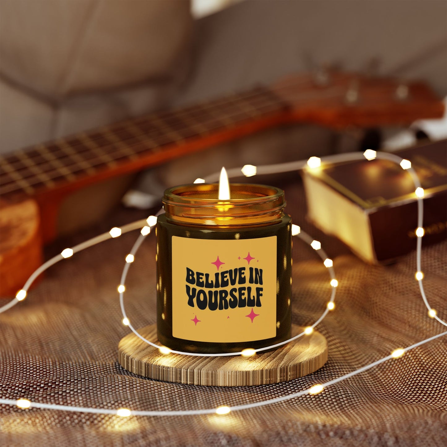 Believe In Yourself Coconut Apricot Scented Candle (4oz/9oz)