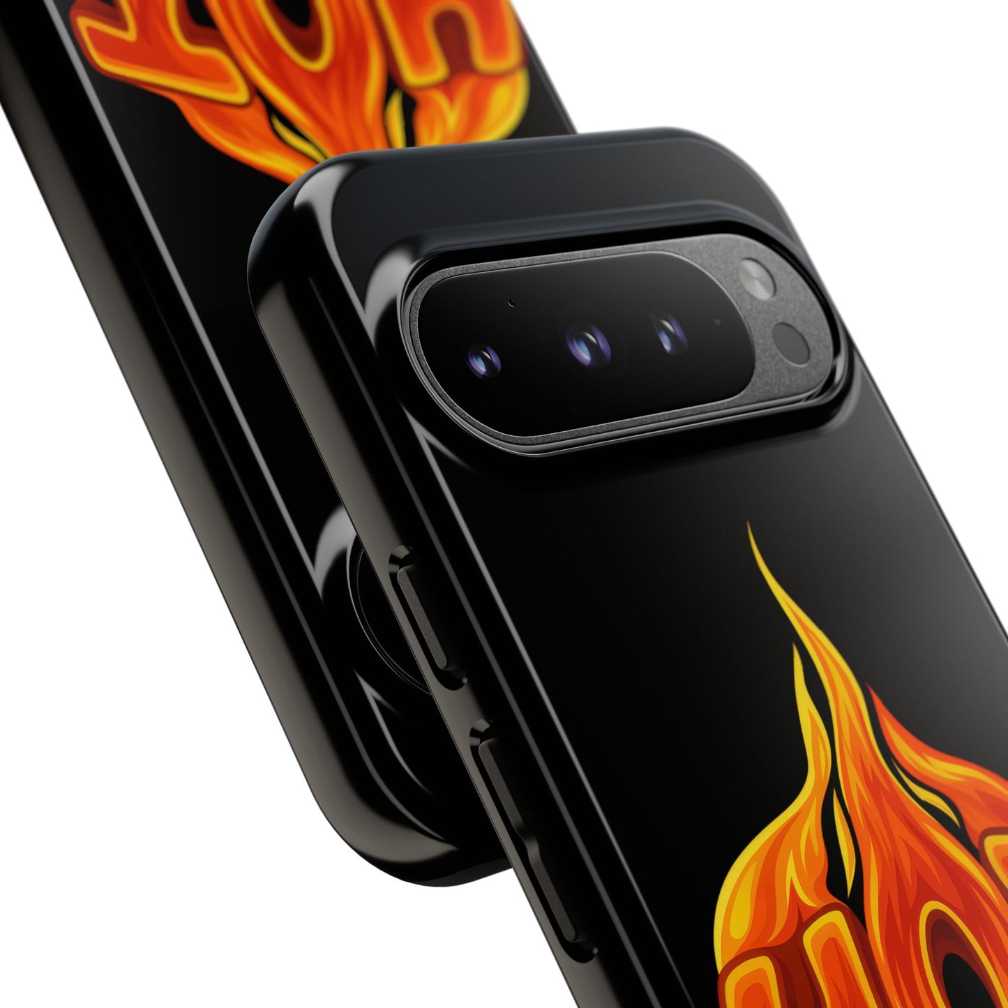Stylish Phone Case, Hot Flames Design, Gift for Teens, Trendy Accessory, Protective Cover, Unique Phone Case