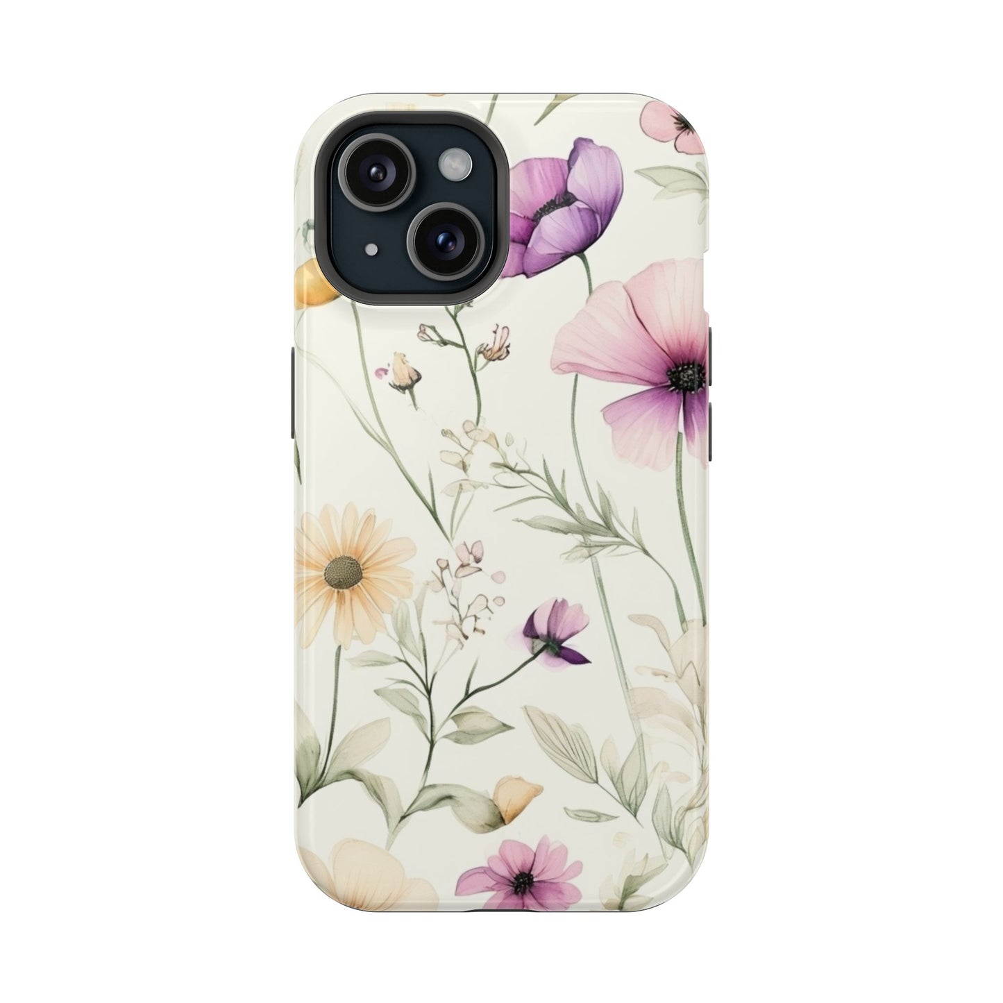 Floral Watercolor Magnetic Impact-Resistant Phone Case