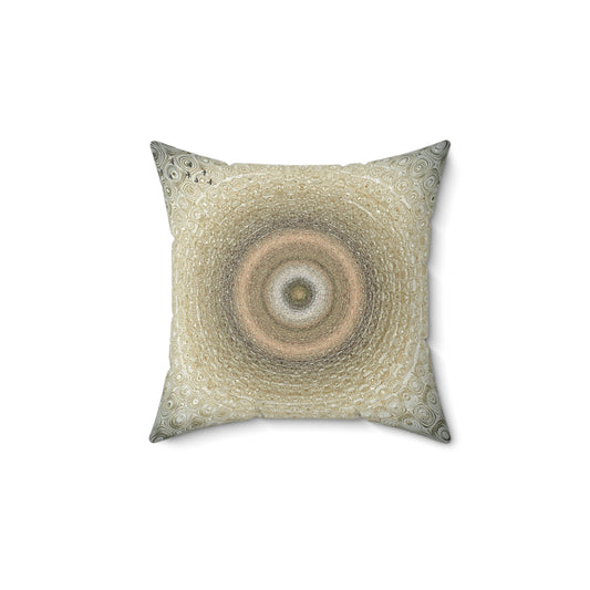 Bohemian Home Decor Pillow, Circular Patterned Cushion, Unique Room Accent, Cozy Throw Pillow, Gift for Home Lovers