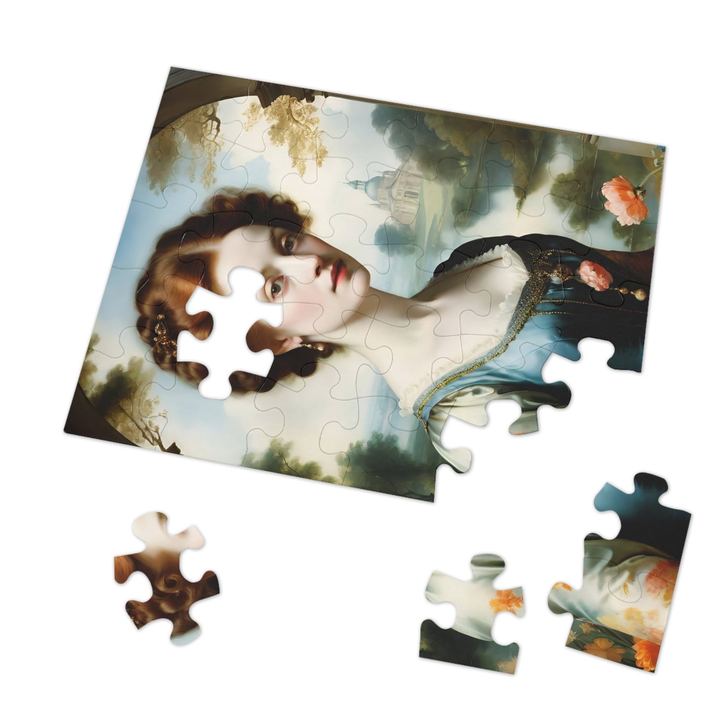 Vintage Art Jigsaw Puzzle with Tin, Classic Artwork, Engaging Family Activity, Collectible Gaming Puzzle, Unique Gift Idea, Relaxing Hobby