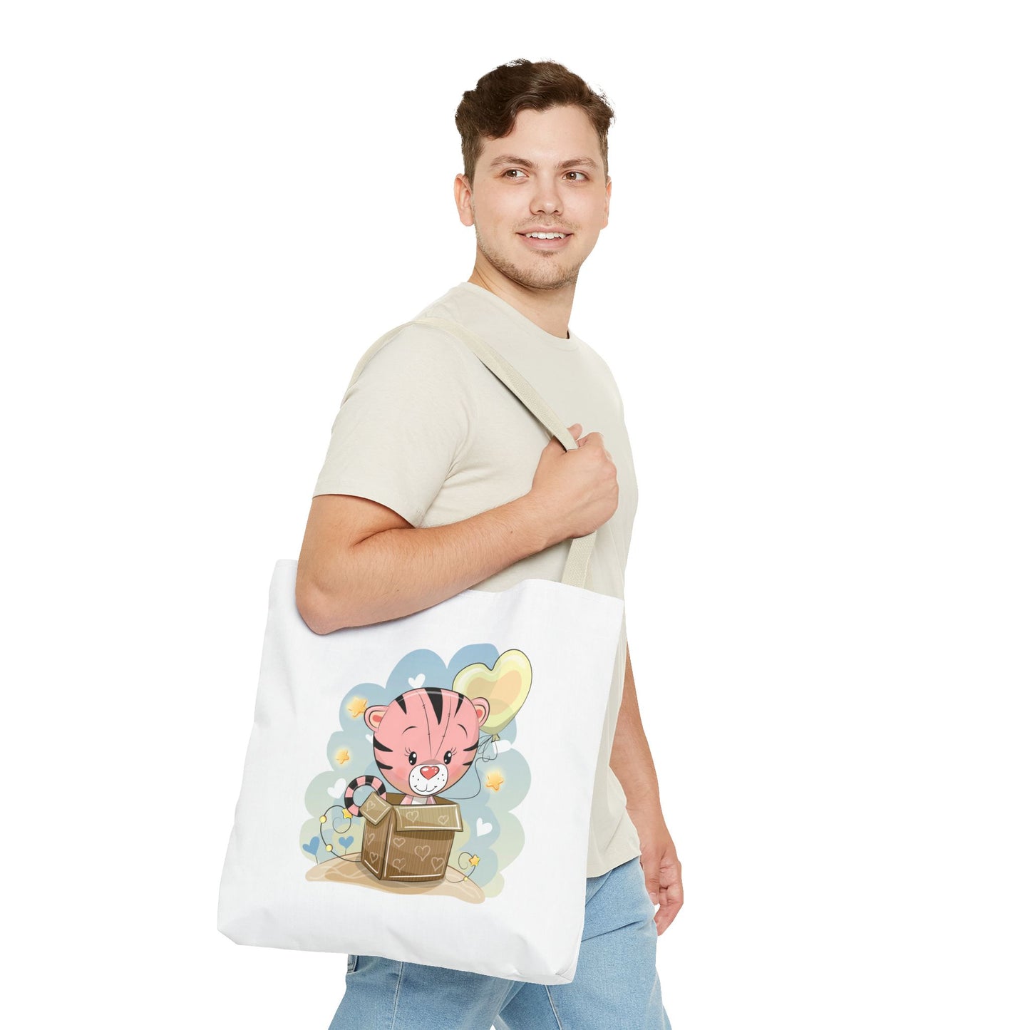Cute Tiger Tote Bag Cute Shopping Bag, Eco-Friendly Tote, Kids' Tote