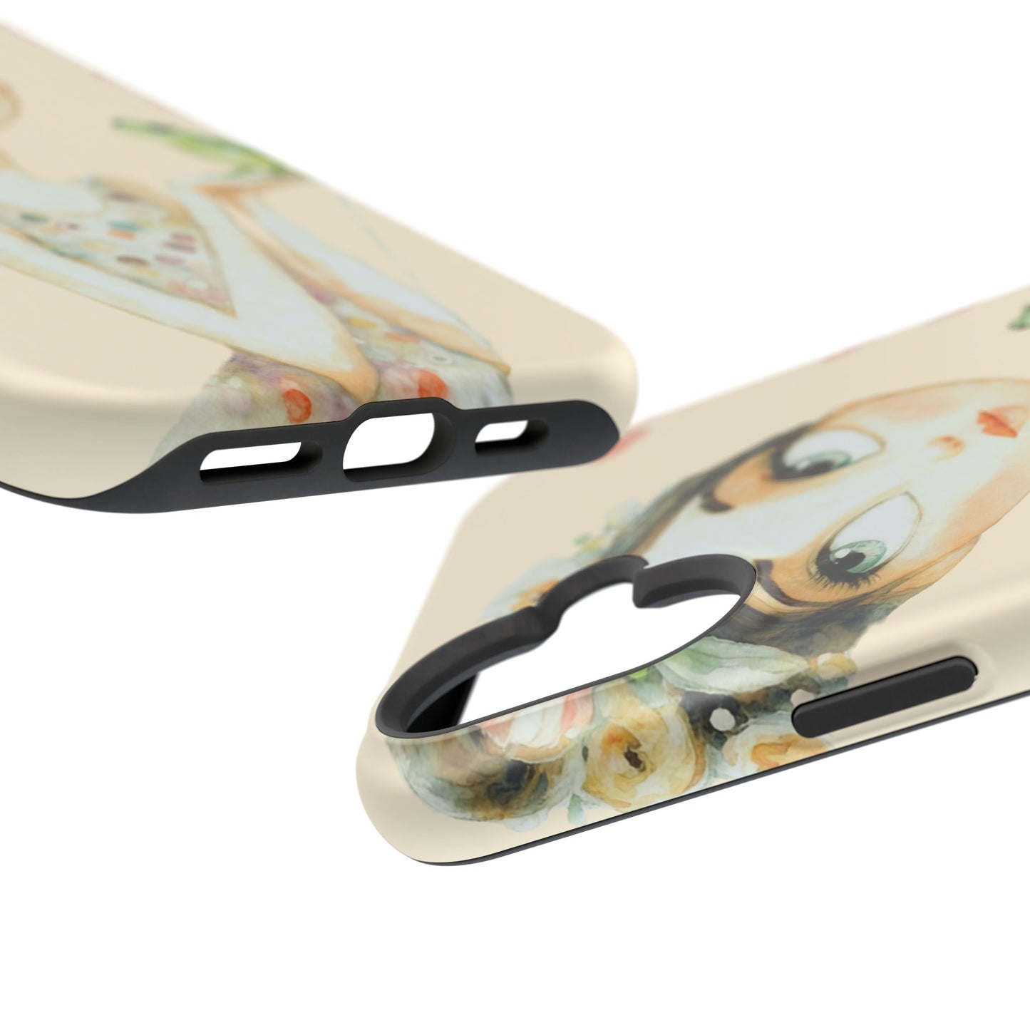 Whimsical Girl with Frog Magnetic Impact Phone Case