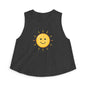 Smiley Sun Crop Top — Cute Sunny Face Women's Tank