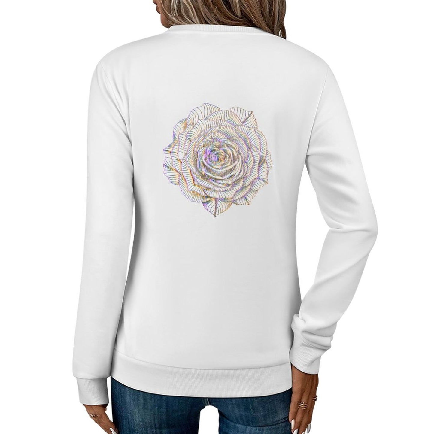 Women's Cute Sweatshirt (Back Printing)