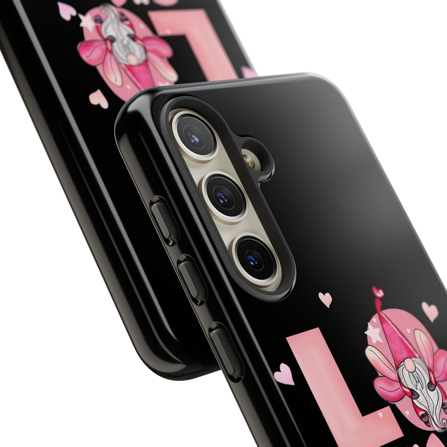 Love Gnome Phone Case — Cute Pink Heart Valentines Protective Case