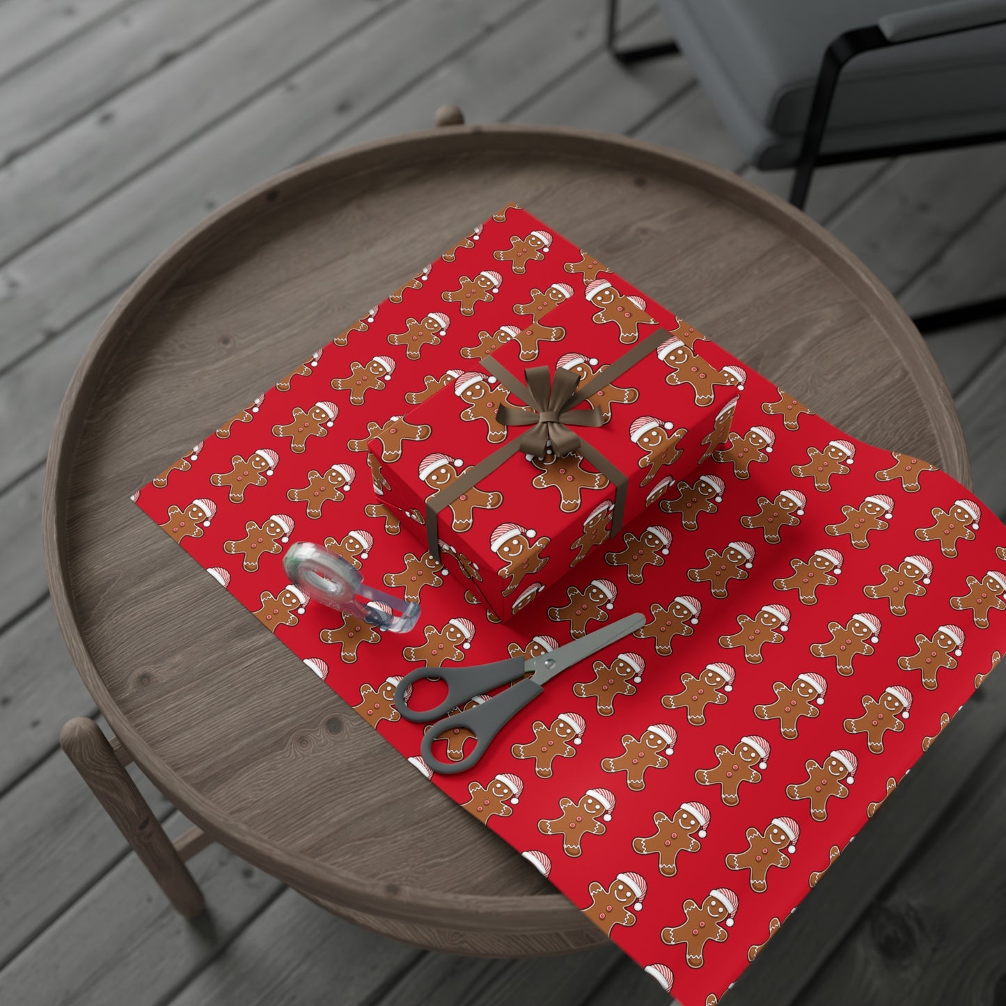 Festive Gingerbread Gift Wrap Papers for Holiday Gifting, Christmas, Birthdays, Surprise Parties, Eco-Friendly Wrapping
