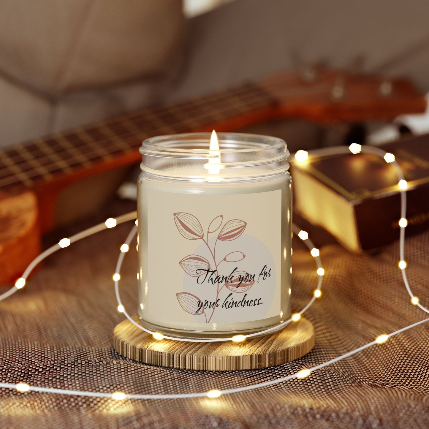 Thank You Candle — Coconut Apricot Scented Jar (4oz & 9oz)