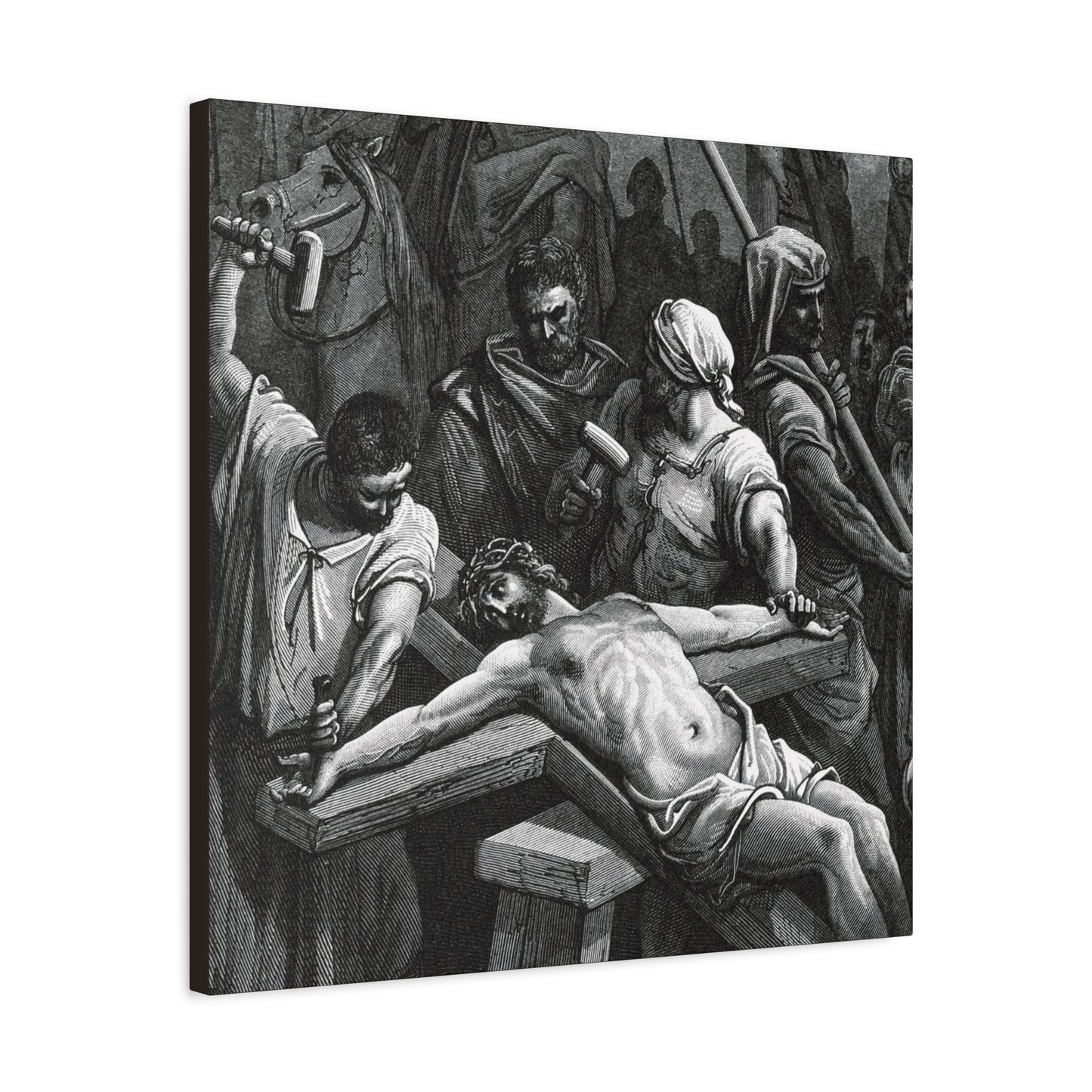 Crucifixion Art Matte Canvas Print – Stretched Religious Wall Decor