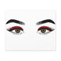 Red Lashes Wall Art Canvas — Glam Eyes Makeup Decor