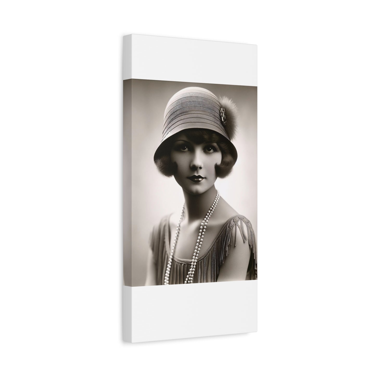 Vintage 1920s Flapper Portrait Canvas