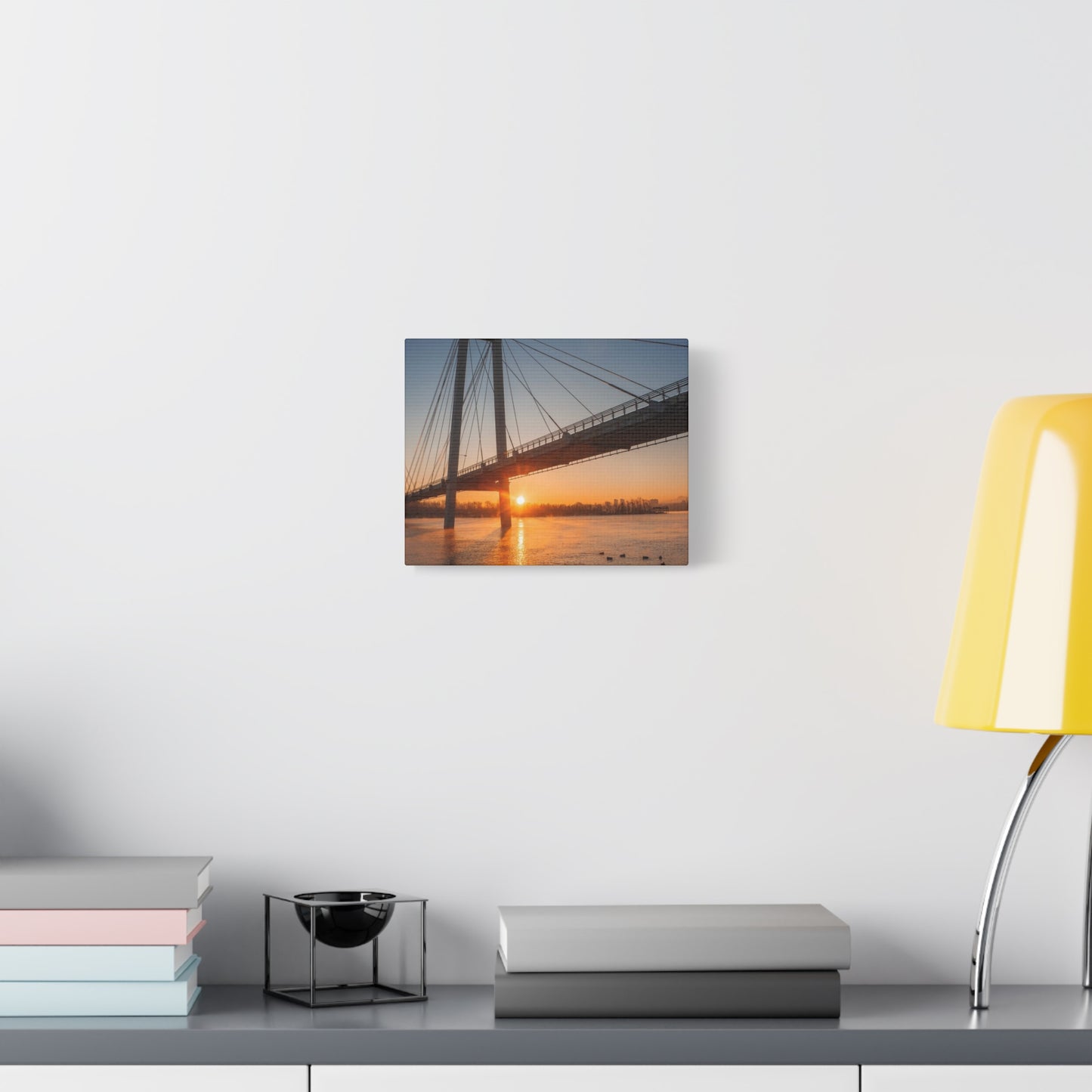 Sunrise Bridge Canvas Wall Art — Matte Stretched Canvas