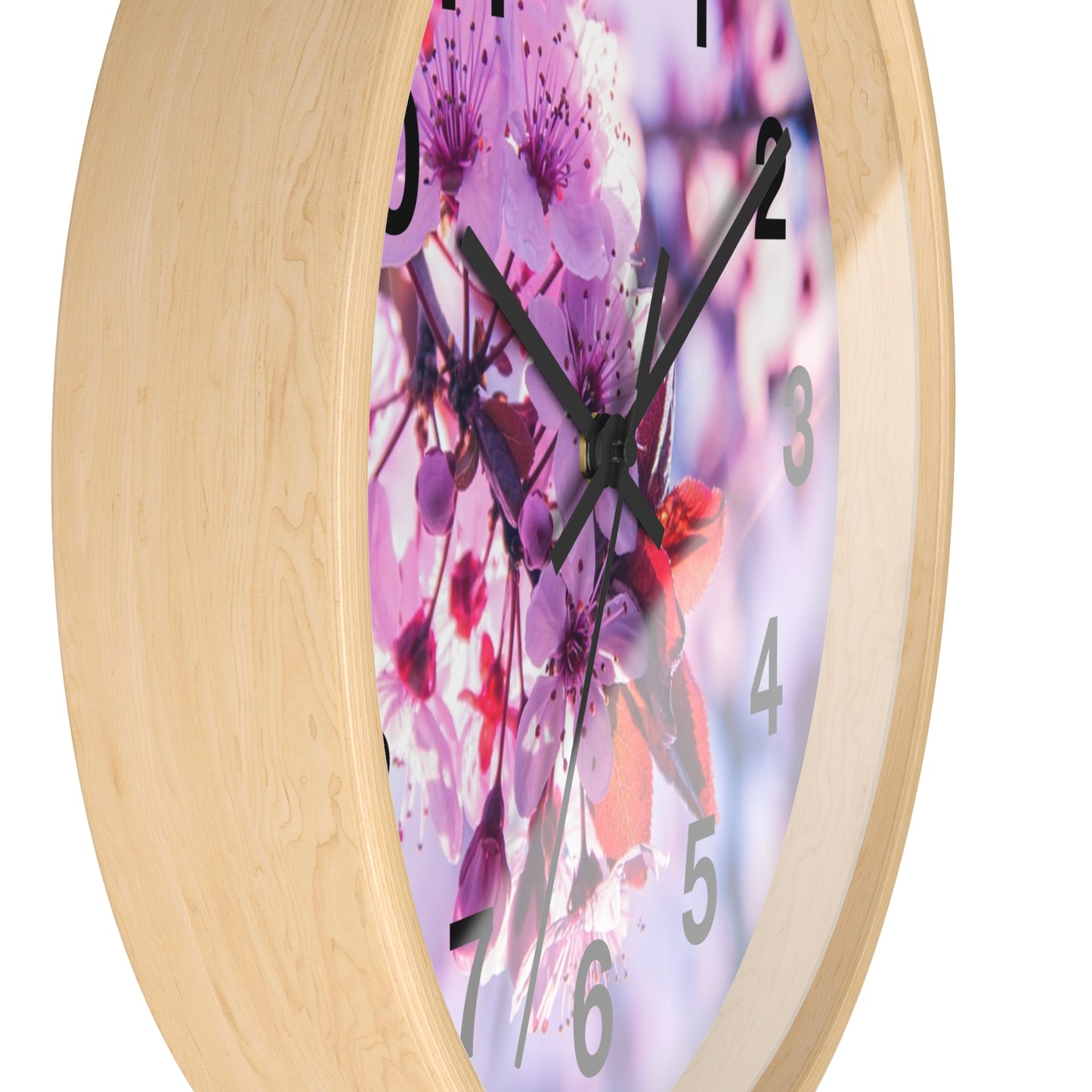 Floral Wall Clock, Elegant Timepiece, Home Decor, Gift for Her, Spring Decor, Nature Lovers, Birthday Gift